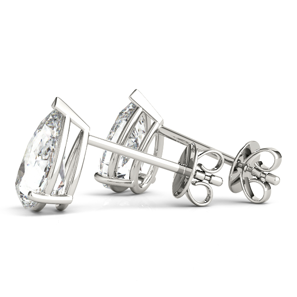 1.50ct Pear-Cut Lab Diamond Stud Earrings 18kt White Gold (F-G, VS1)