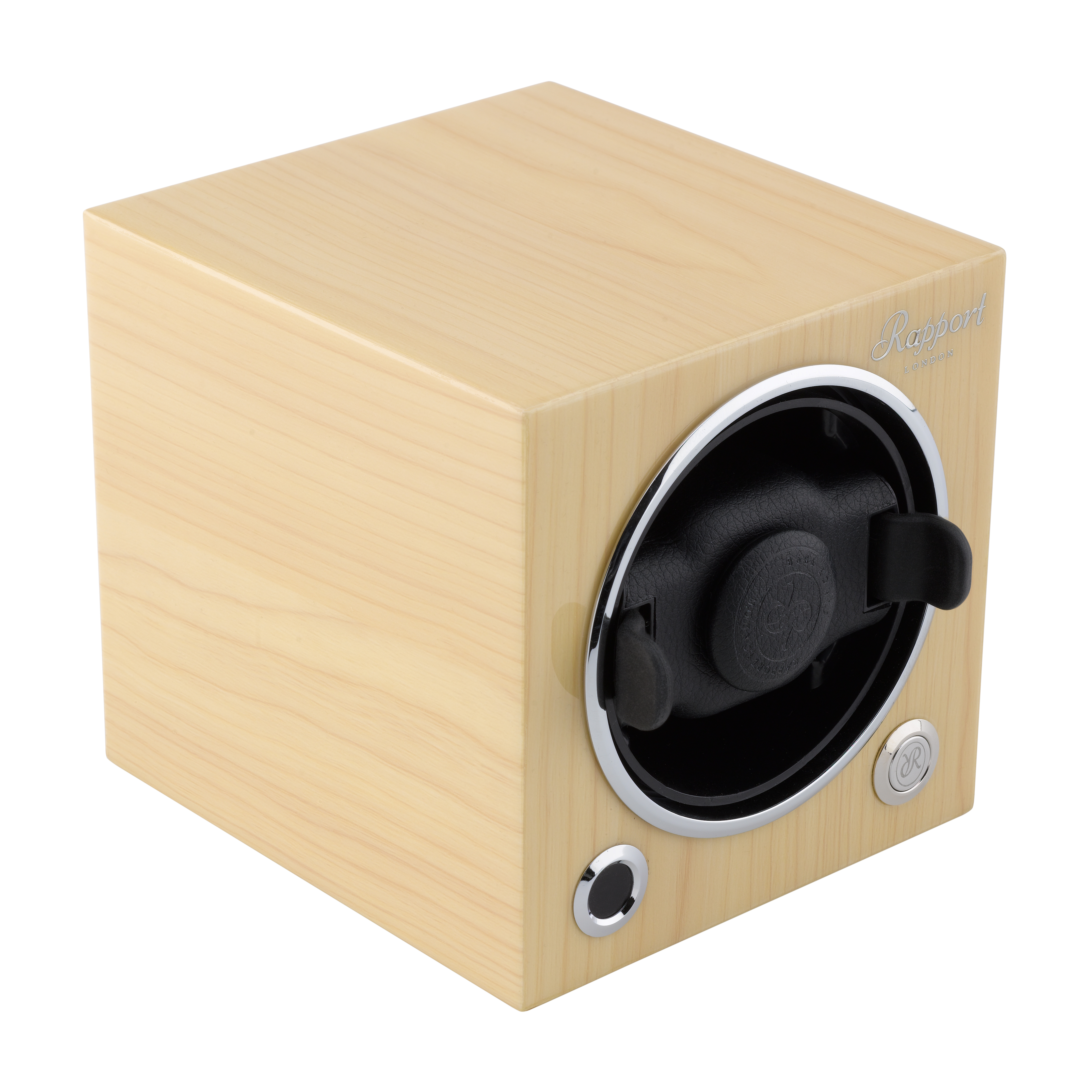 Rapport London Evocube Electric Single Watch Winder Maple Wood