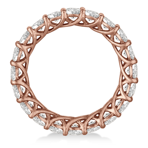 Luxury Diamond Eternity Band Anniversary Ring 14k Rose Gold (3.00ct)