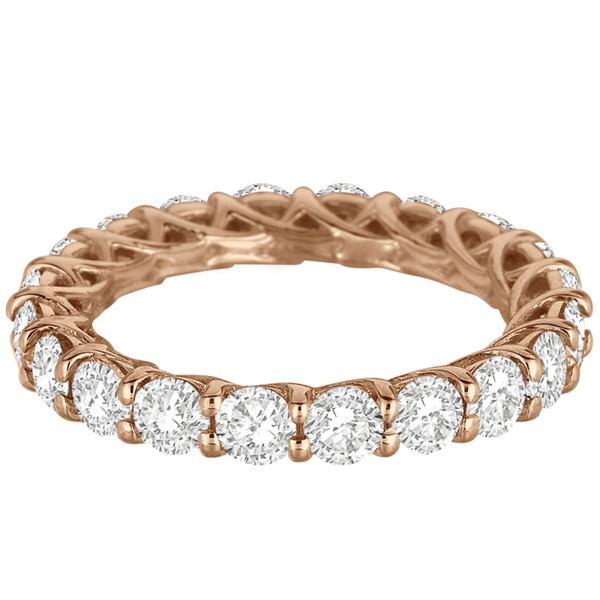 Luxury Diamond Eternity Band Anniversary Ring 14k Rose Gold (3.00ct)