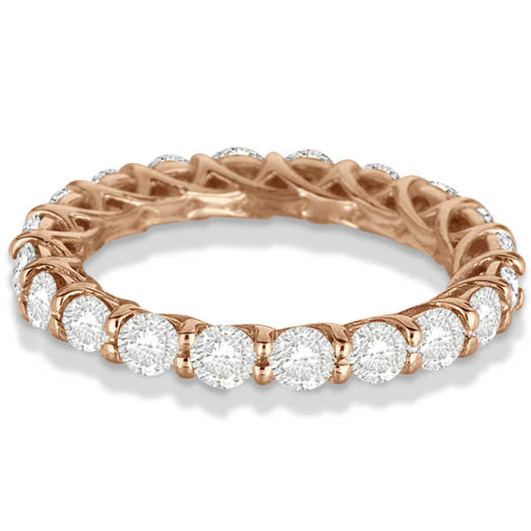 Luxury Diamond Eternity Anniversary Ring Band 14k Rose Gold (2.00ct)