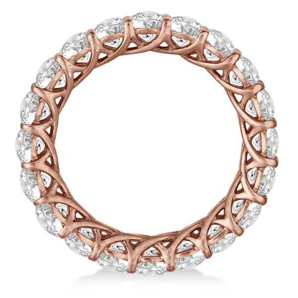 Luxury Diamond Eternity Anniversary Ring Band 14k Rose Gold (4.50ct)