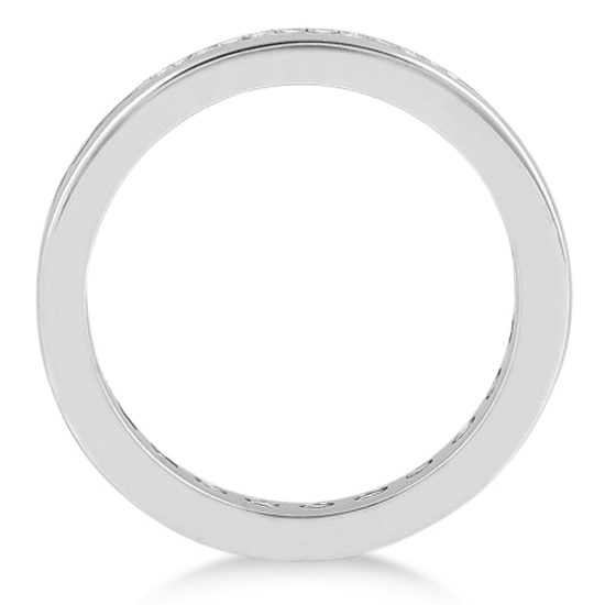 Channel Set Diamond Eternity Ring Band 14k White Gold (1.75 ct)