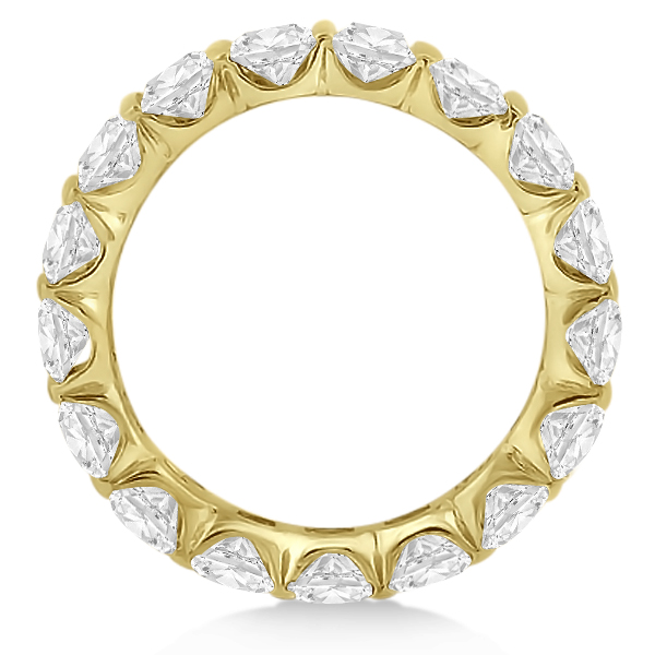 Bar-Set Princess Cut Diamond Eternity Ring Band 14k Y. Gold (1.15ct)