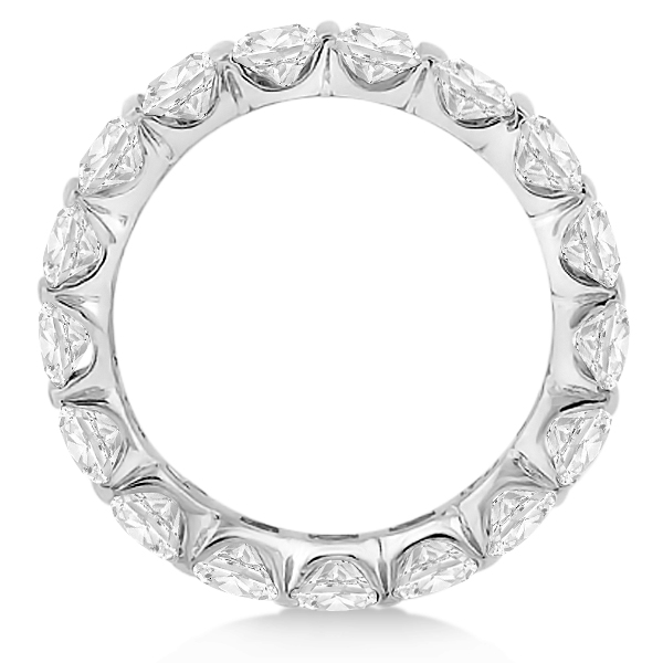 BarSet Princess Cut Diamond Eternity Ring Band 18k White Gold 1.15ct