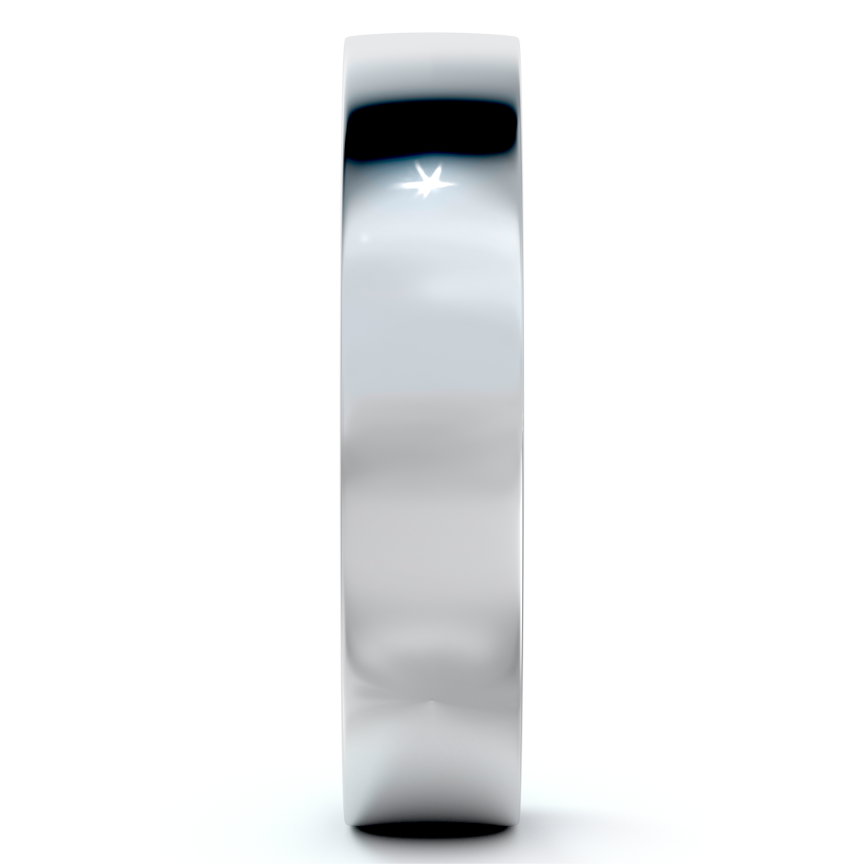 950 Palladium Wedding Band Plain Ring Flat Comfort-Fit (4 mm)