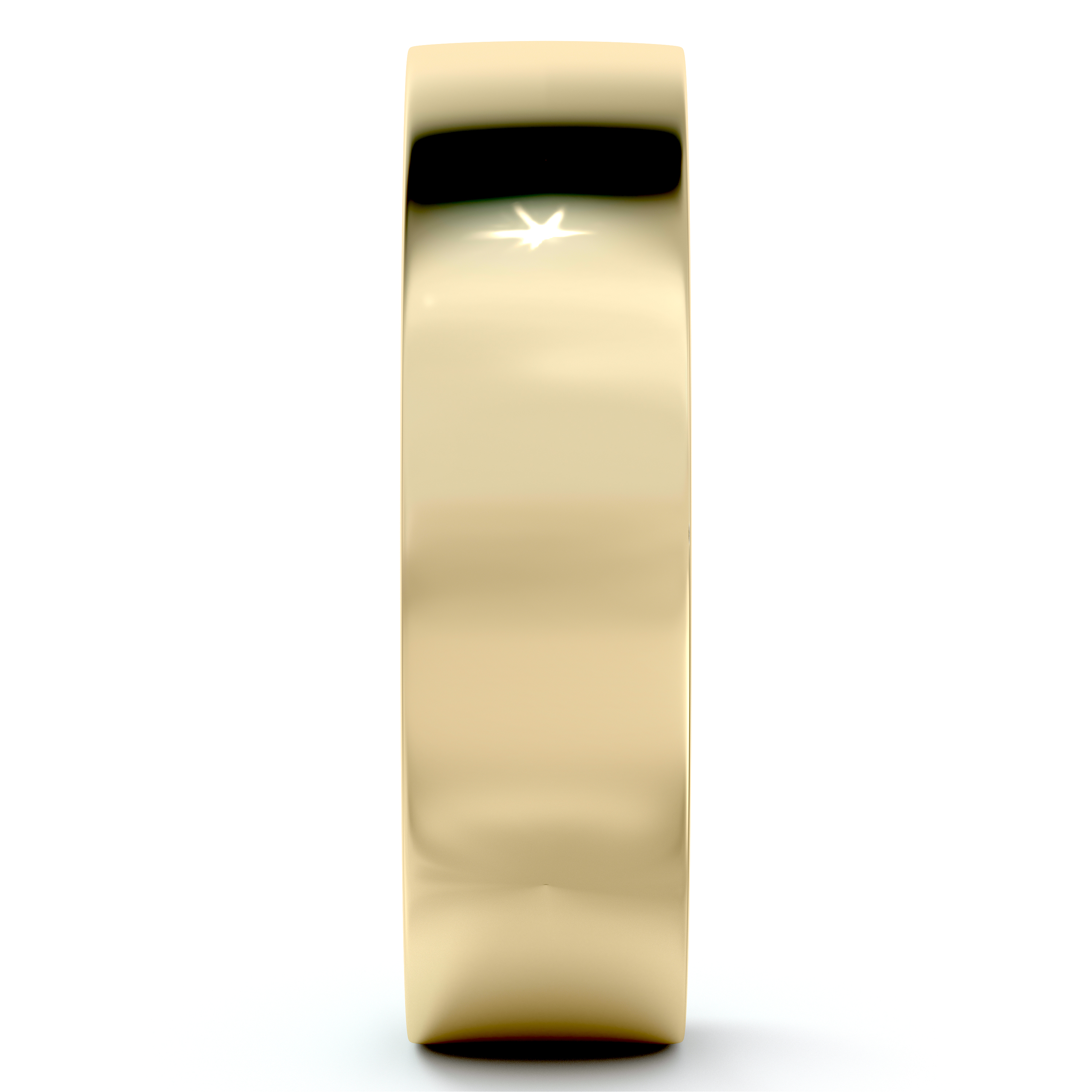 14k Yellow Gold Plain Wedding Band Flat Comfort-Fit Plain Ring (5 mm)