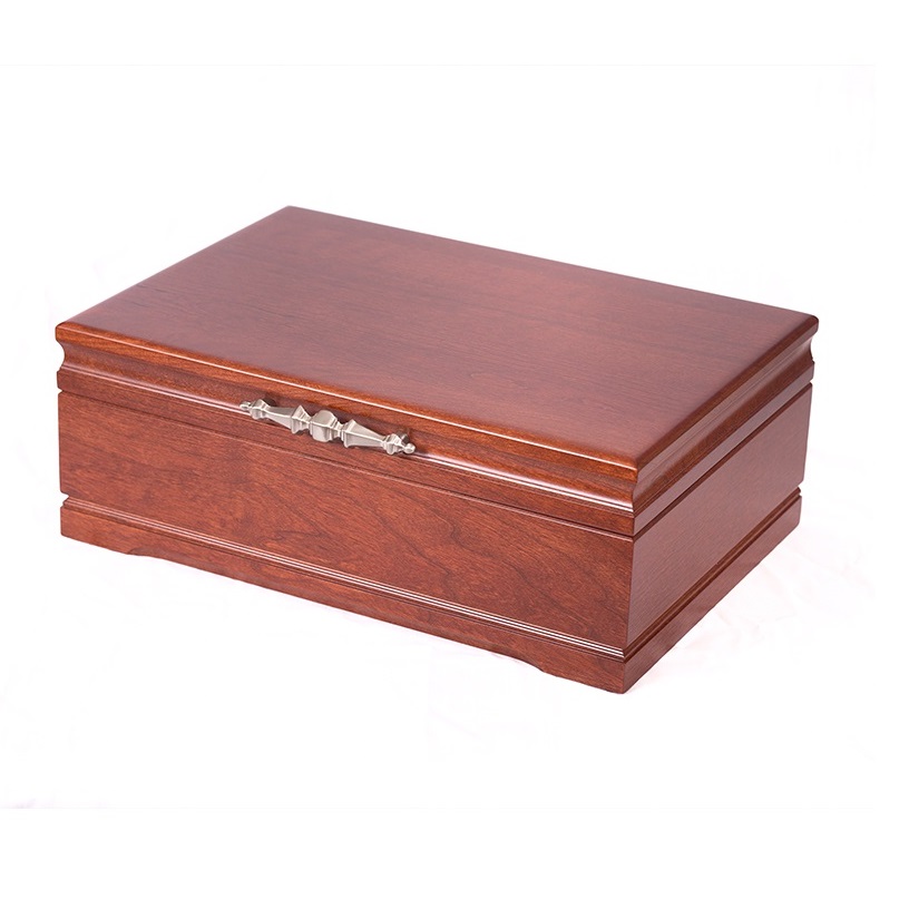 Solid American Cherry Hardwood Jewelry Chest w/Heritage Cherry Finish