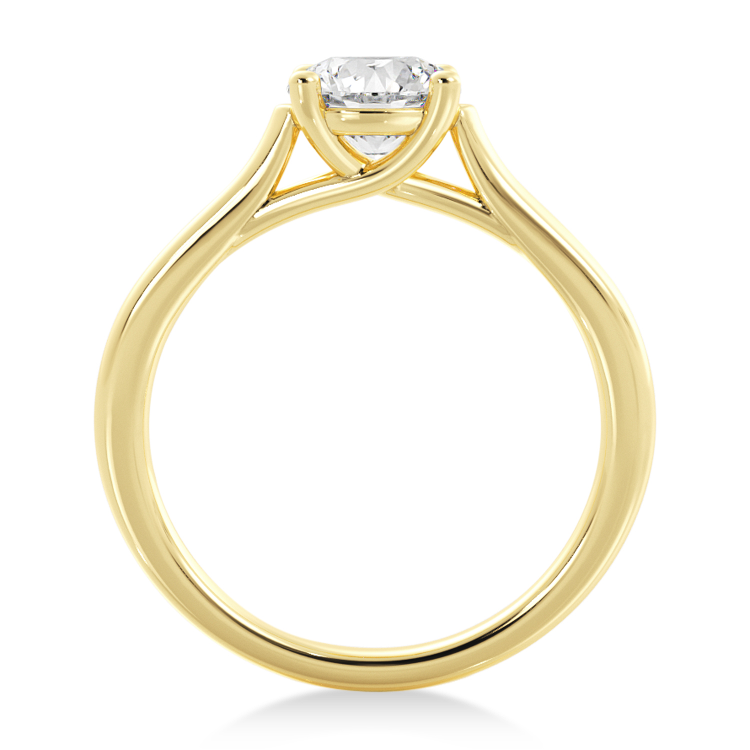 Trellis Solitaire Engagement Ring 18k Yellow Gold