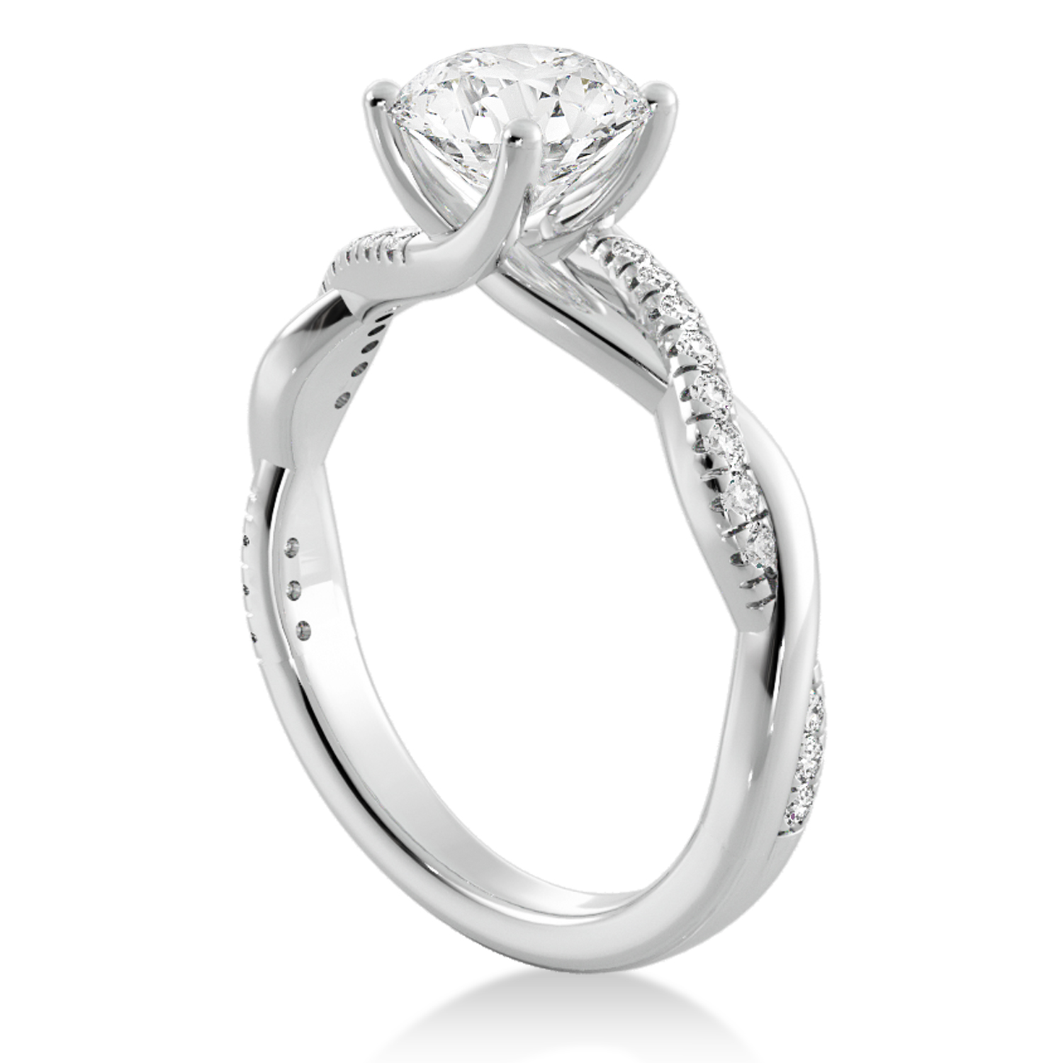 Lab Grown Twisted Diamond Engagement RingPlatinum (0.16ct)