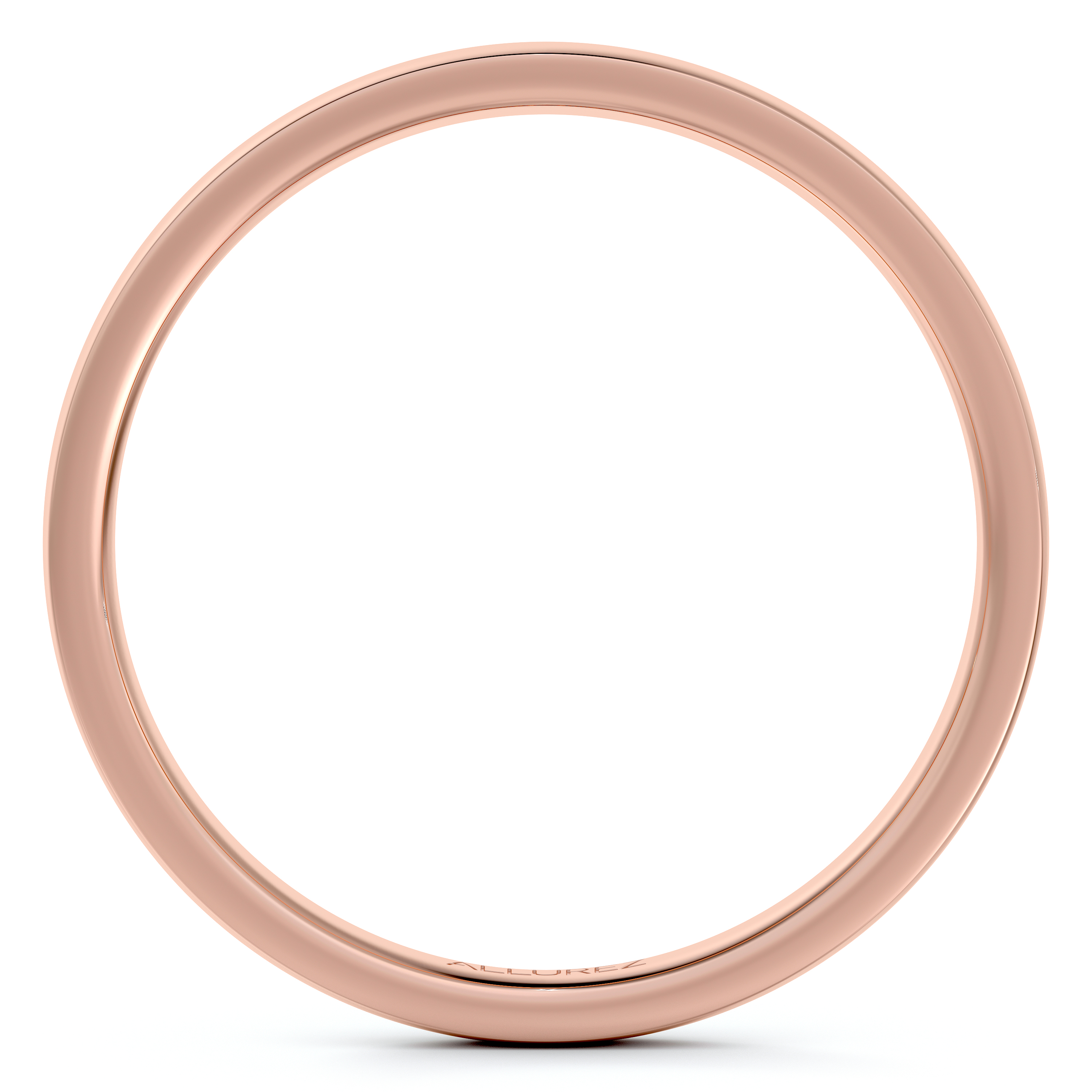 Low Dome Comfort Fit Wedding Ring 14k Rose Gold (2mm)