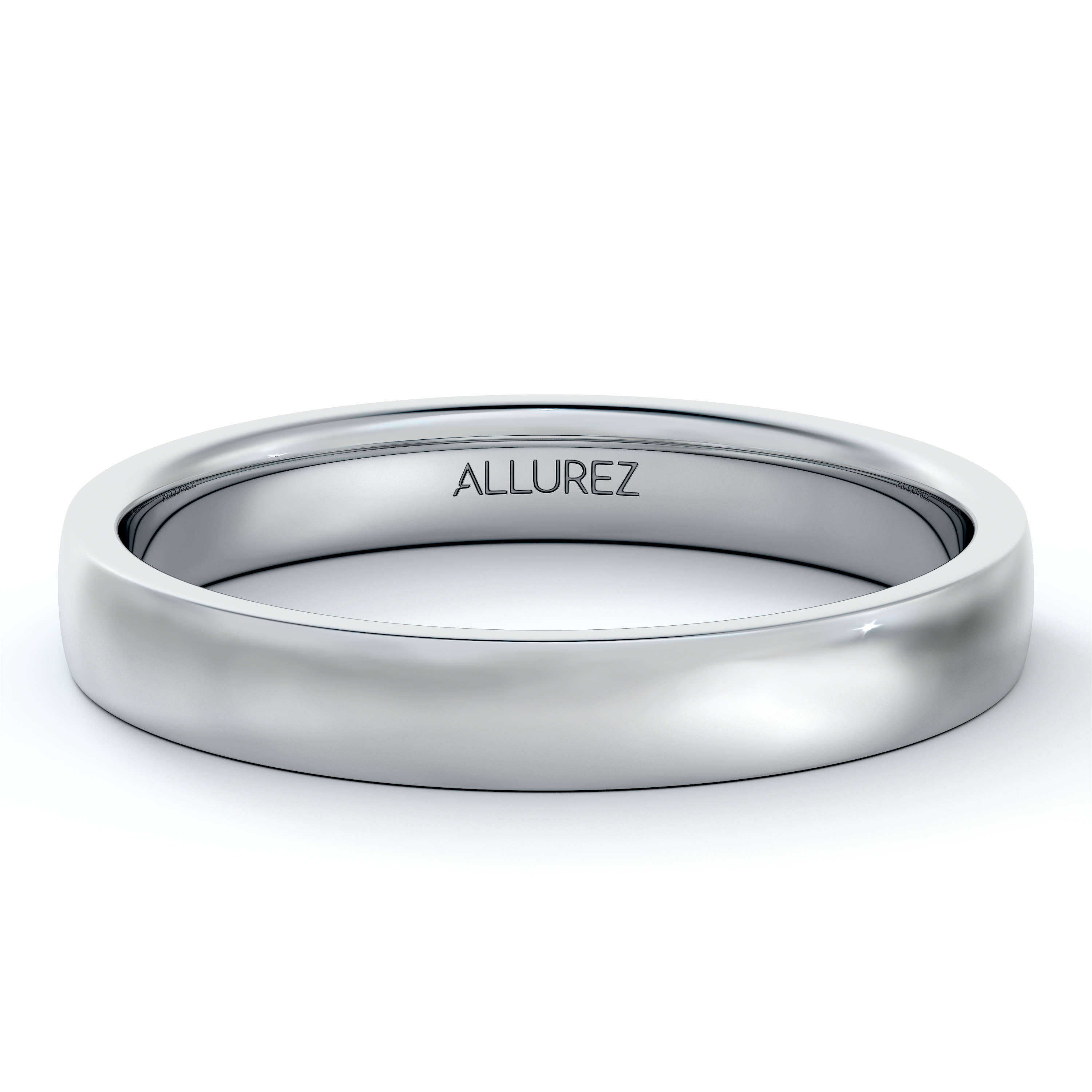 Platinum Wedding Ring Low Dome Comfort Fit (3mm)