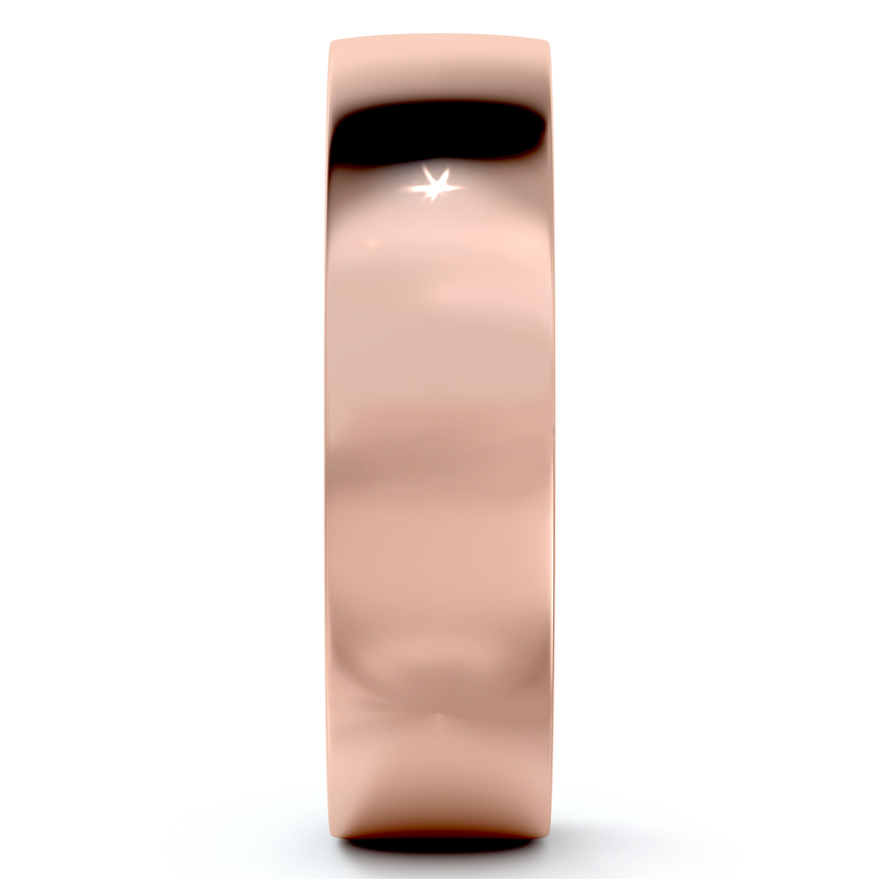 Low Dome Comfort Fit Wedding Ring For Men 14k Rose Gold (5mm)