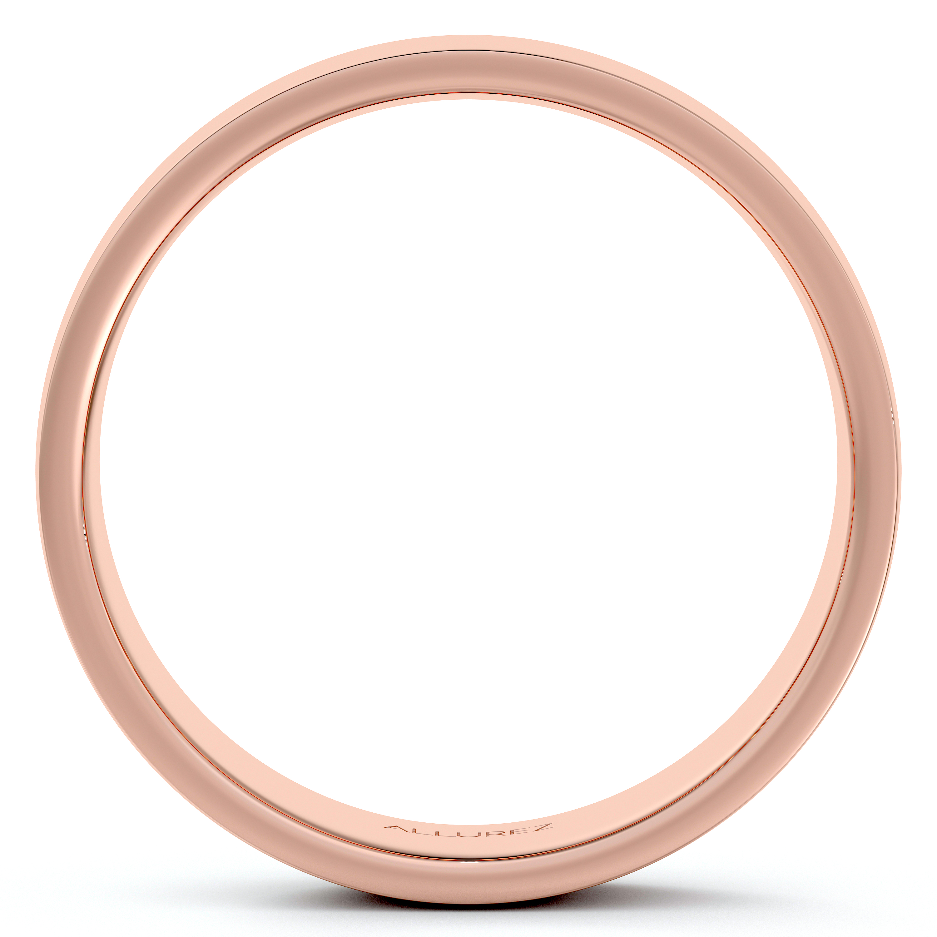 Low Dome Comfort Fit Wedding Ring For Men 14k Rose Gold (5mm)