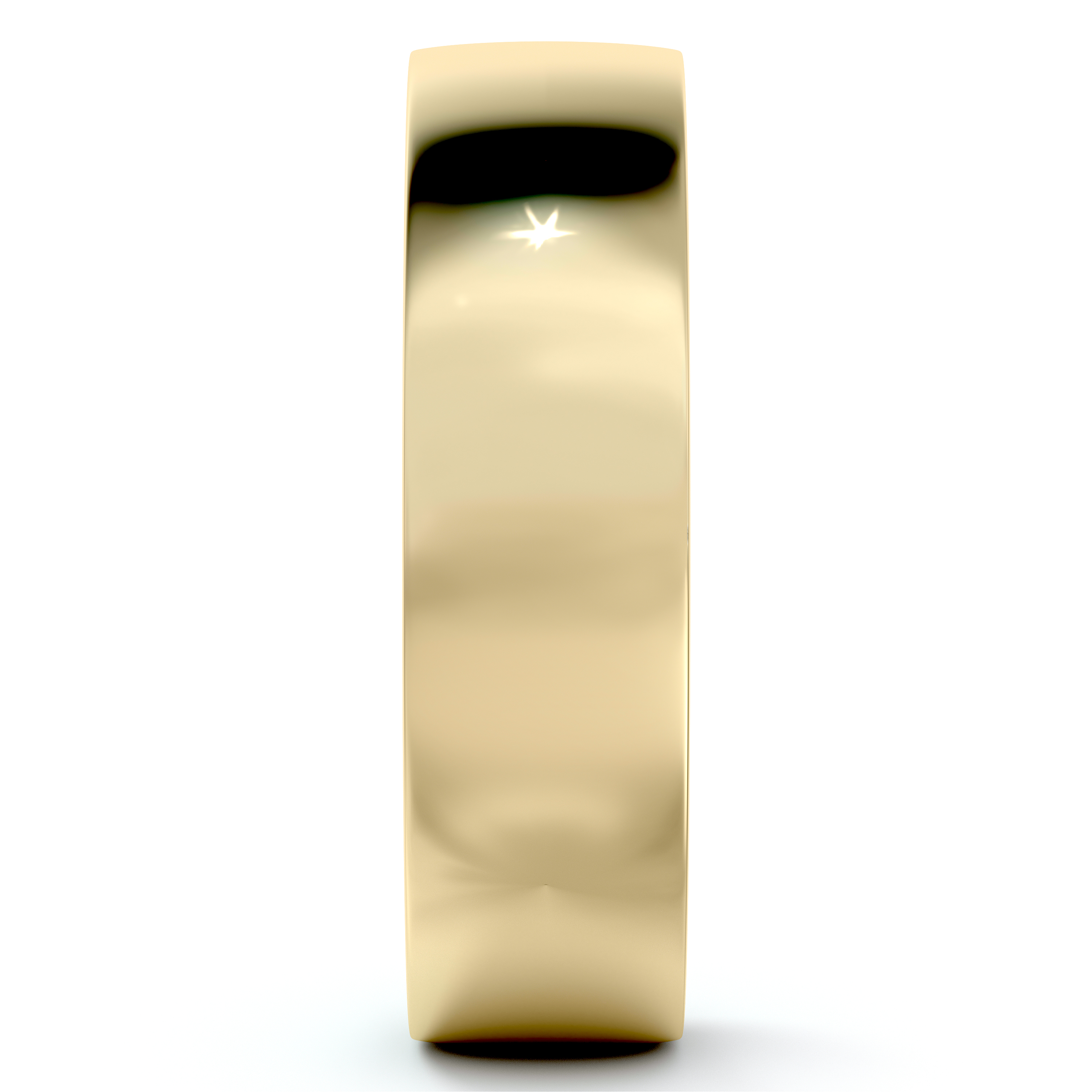 18k Yellow Gold Wedding Ring Low Dome Comfort Fit (5 mm)