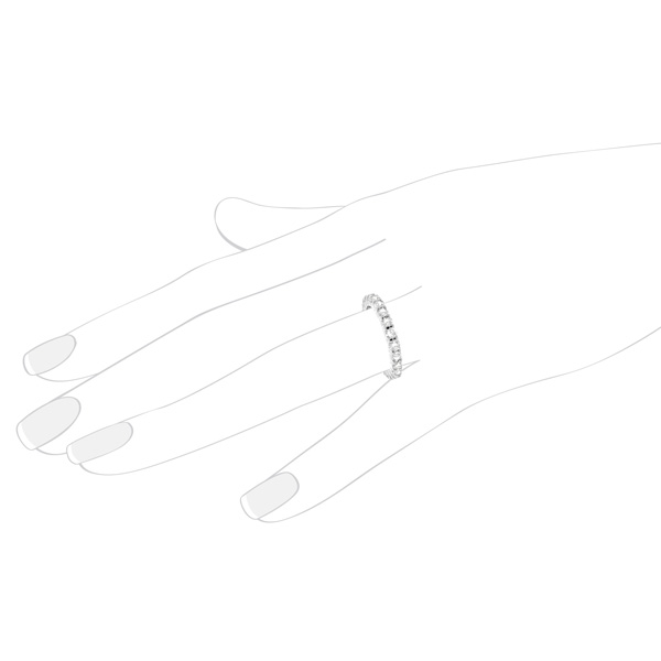 Lab Grown Diamond Eternity Ring Wedding Band 14k White Gold (1.07ctw)