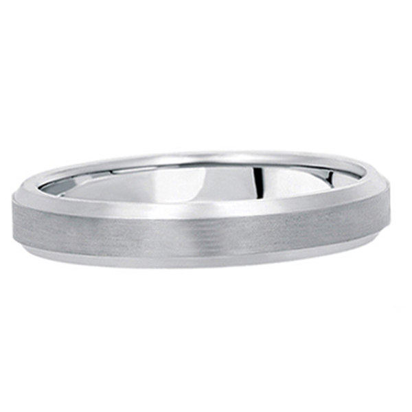Comfort-Fit Carved Wedding Band in Palladium (4mm)