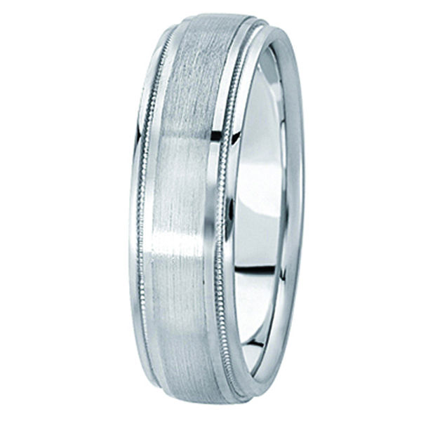 Carved Wedding Band in Palladium For Men (5mm)