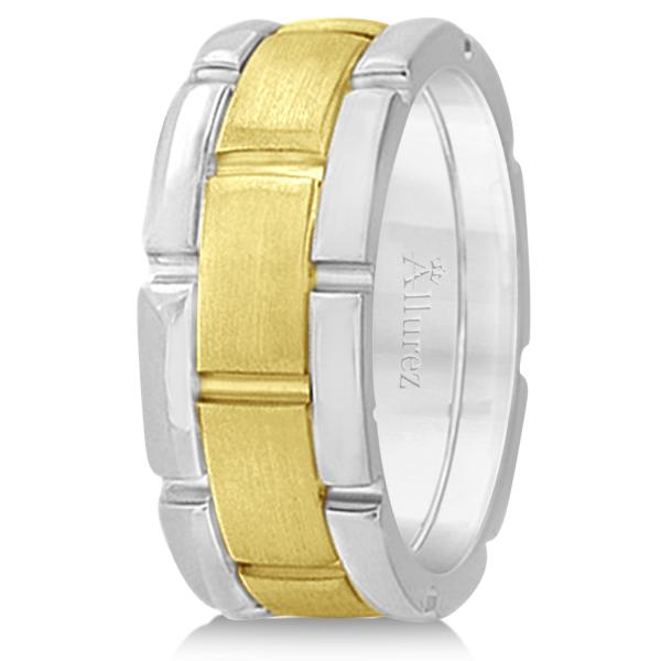 Comfort-Fit Two-Tone Wedding Band (8.5mm)