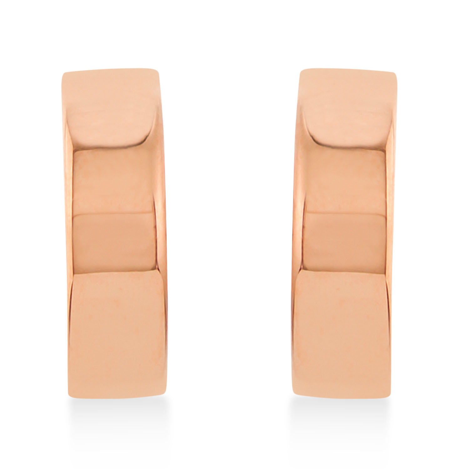 Flat Cuff Earrings 14k Rose Gold
