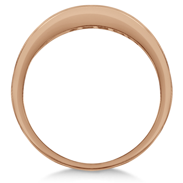 Princess-Cut Channel-Set Stackable Ruby Ring 14k Rose Gold (1.00ct)