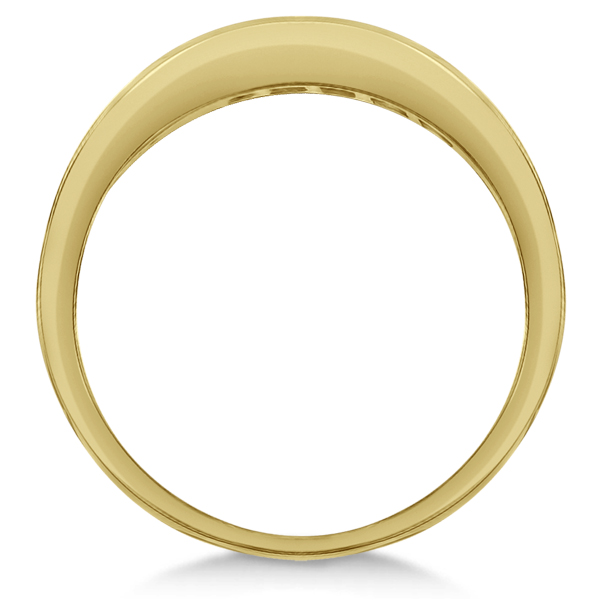 Princess-Cut Channel-Set Stackable Citrine Ring 14k Yellow Gold 1.00ct