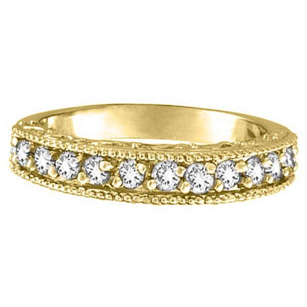 Stackable Diamond Ring Anniversary Band 14k Yellow Gold 0.31ct IR434