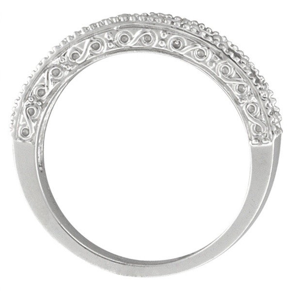 Diamond and Ring Anniversary Band 14k White Gold 0.59ct IR492