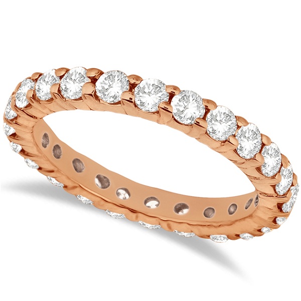 Diamond Eternity Ring Wedding Band in 14k Rose Gold (2.00ct) - IR502