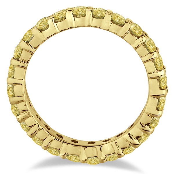 Fancy Yellow Canary Diamond Eternity Band 14k Yellow Gold (2.00ct)