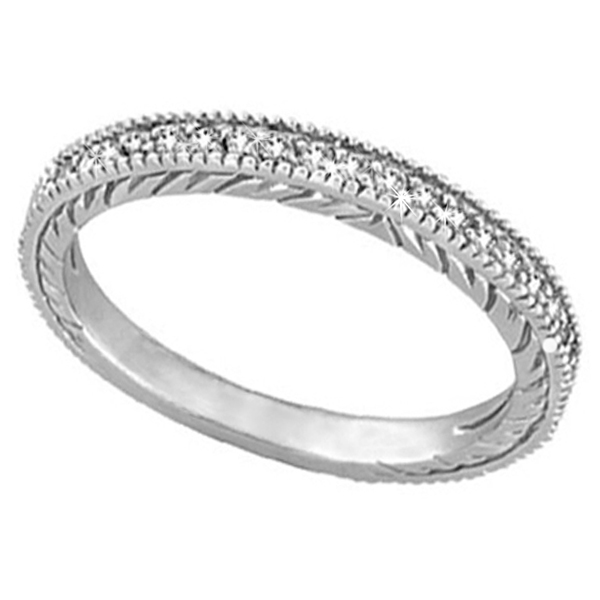 Diamond Wedding Ring Band in 14K White Gold (0.31 ctw)