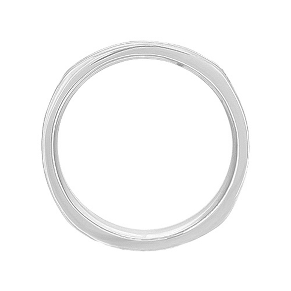 Square Wedding Band Carved Ring in 18k Two-Tone Gold (7mm)