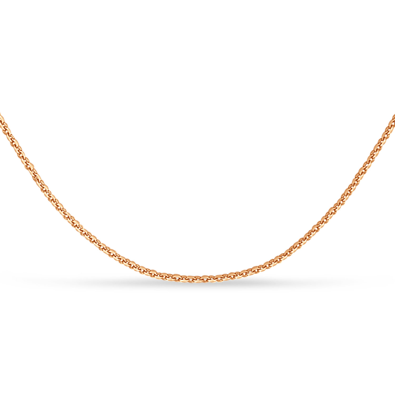 Cable Chain Necklace With Lobster Lock 14k Rose Gold