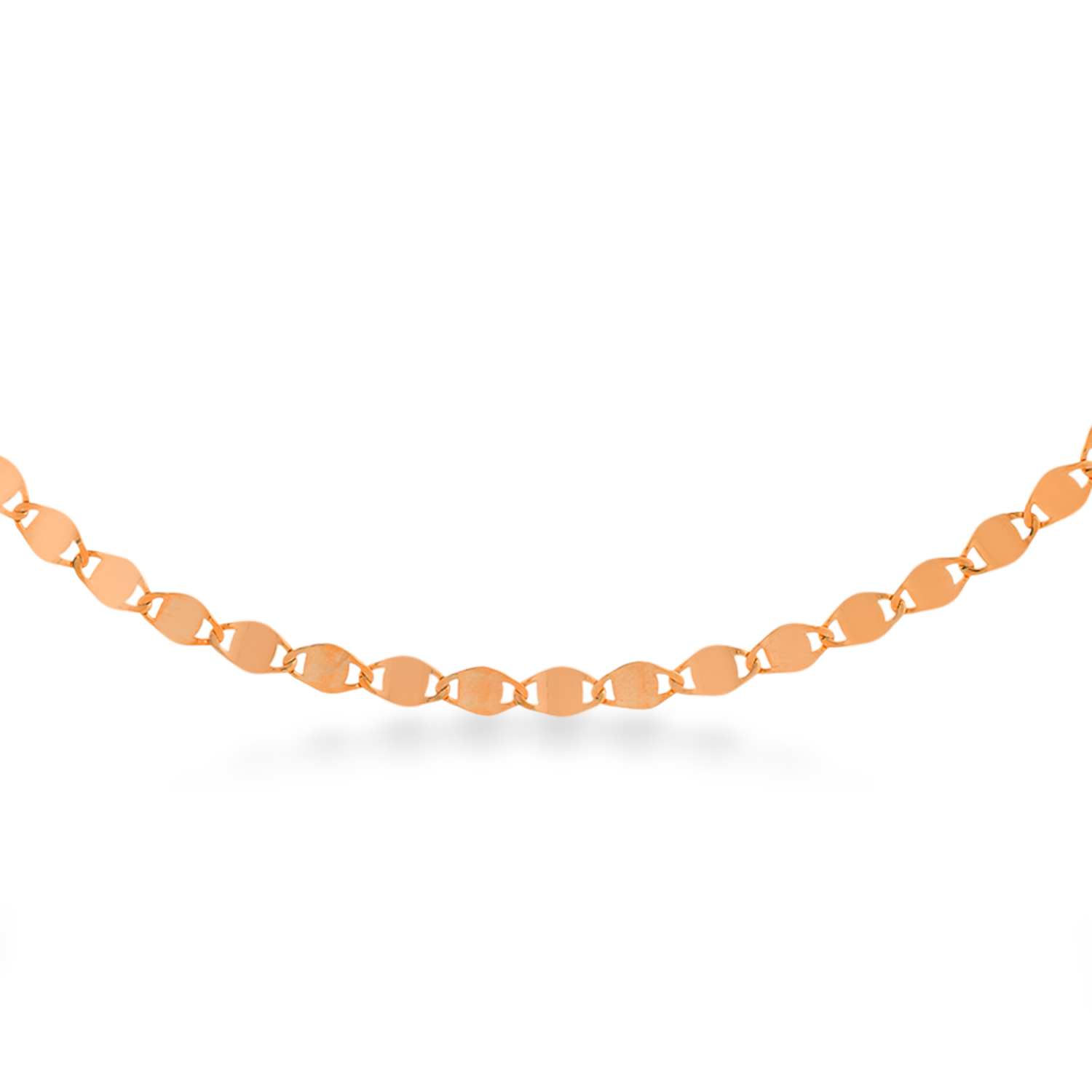 Valentino Chain Necklace 14k Rose Gold