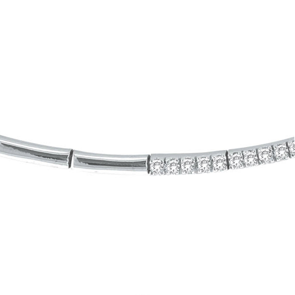 Diamond Tennis Choker Necklace in 14k White Gold (2.31ct)