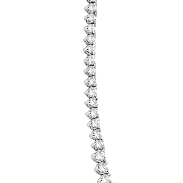 Graduated Eternity Lab Grown Diamond Tennis Necklace 14k White Gold (5.25ct)
