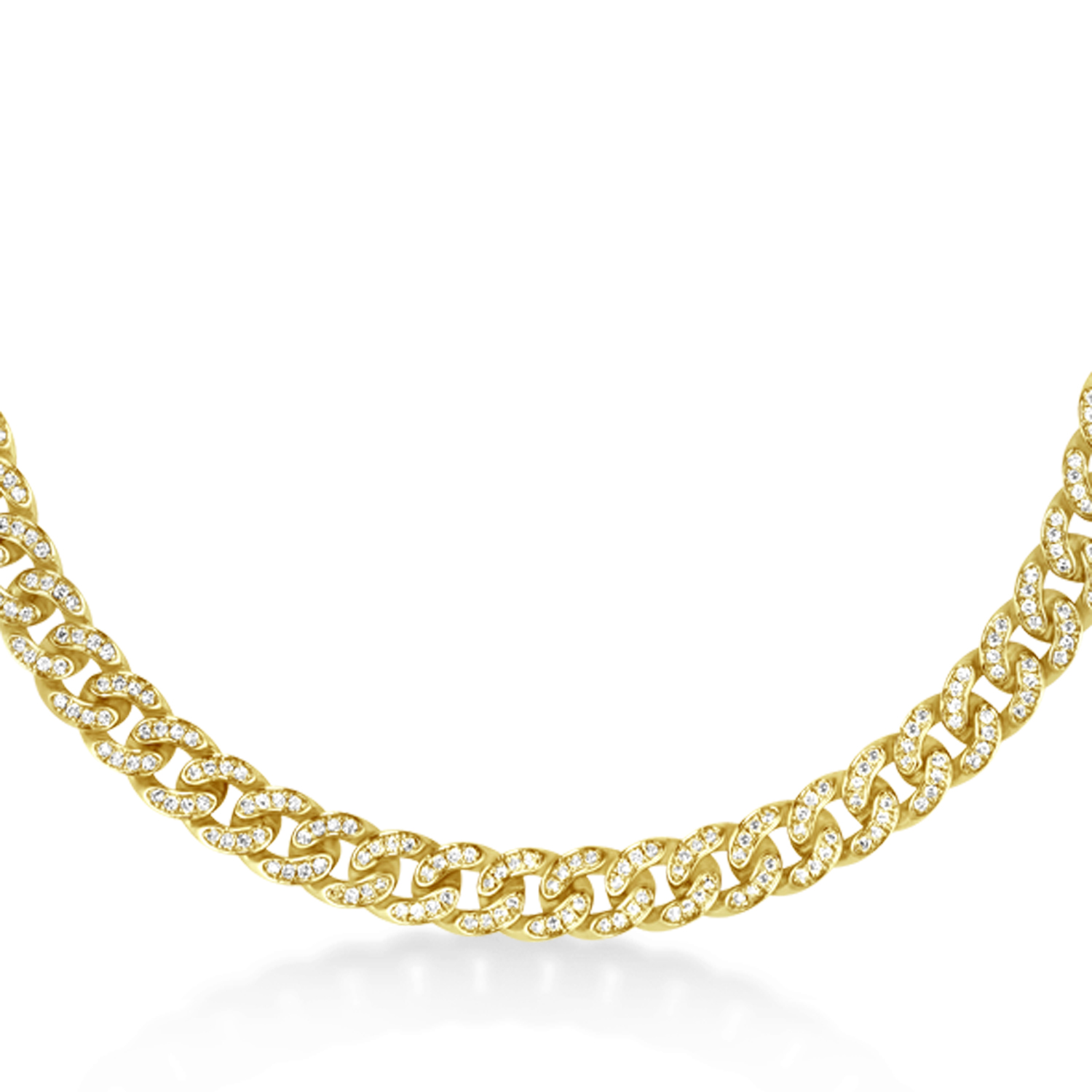 Diamond Miami Cuban Chain Necklace 14k Yellow Gold (6.26ct)