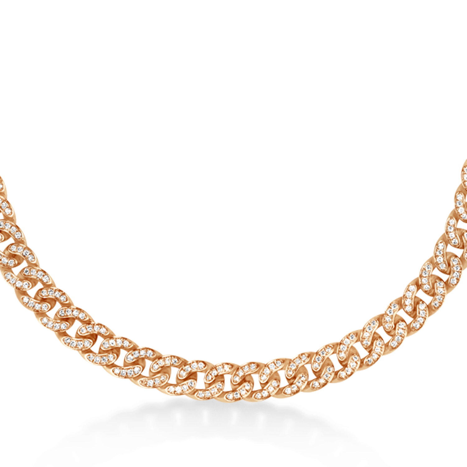 Diamond Miami Cuban Chain Necklace 14k Rose Gold (9.00ct)
