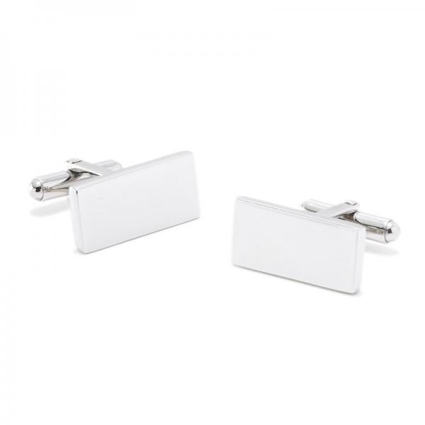 Sleek Engravable Bar Classic Cufflinks in Stainless Steel