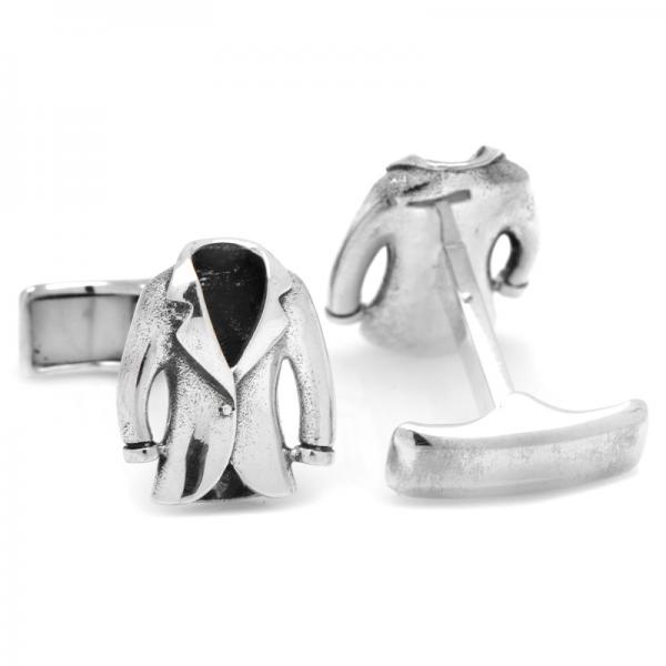 Designer Suit Jacket Cufflinks in Sterling Silver CL43