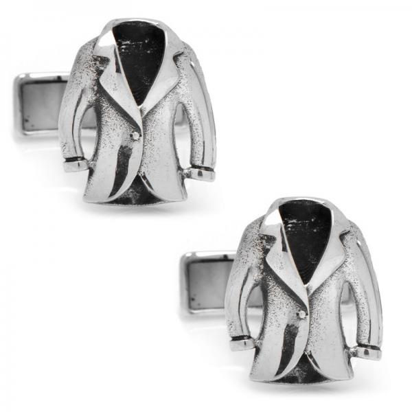 Designer Suit Jacket Cufflinks in Sterling Silver CL43