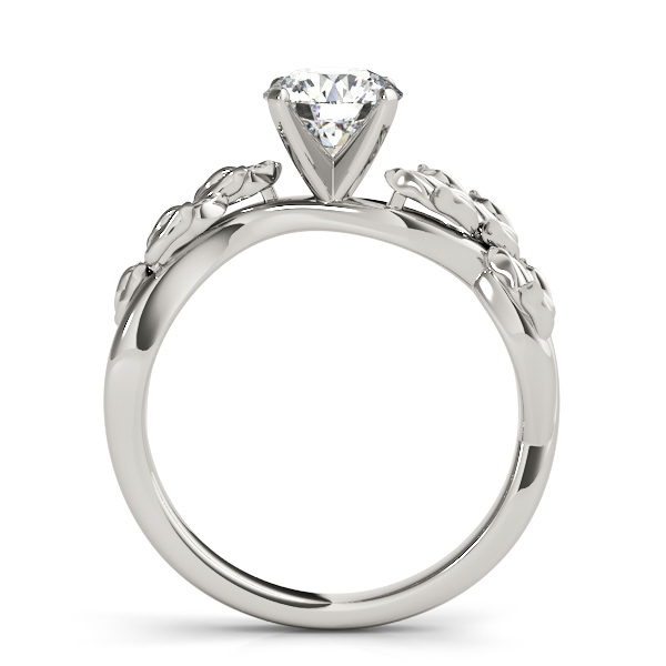 Solitaire Tulip Vine Leaf Engagement Ring Setting Palladium