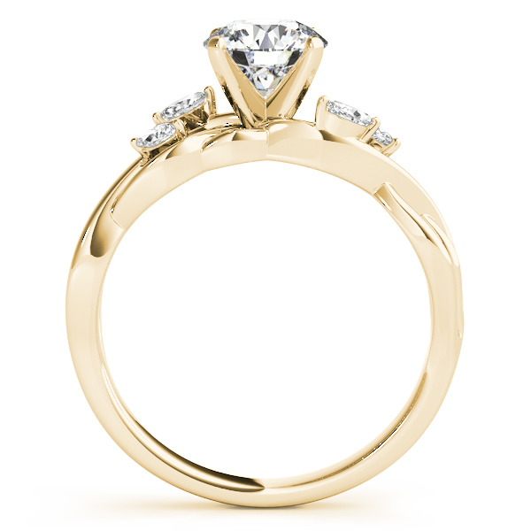 Diamond Marquise Vine Leaf Engagement Ring Setting 14k Yellow Gold (0.20ct)