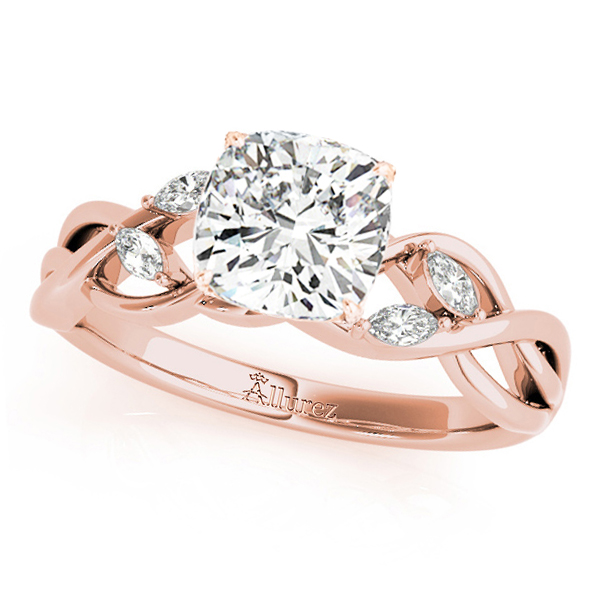 Twisted Cushion Diamonds Bridal Sets 18k Rose Gold (1.23ct)
