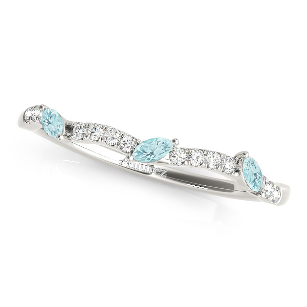 Twisted Princess Aquamarines & Diamonds Bridal Sets Platinum (1.73ct)