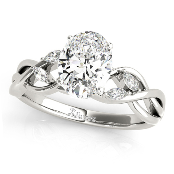Twisted Oval Diamonds Bridal Sets Platinum (1.73ct)