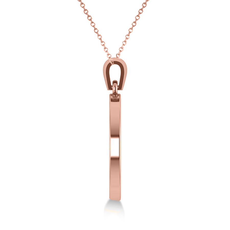 Jewish Family Tree Star of David Pendant Necklace 14k Rose Gold