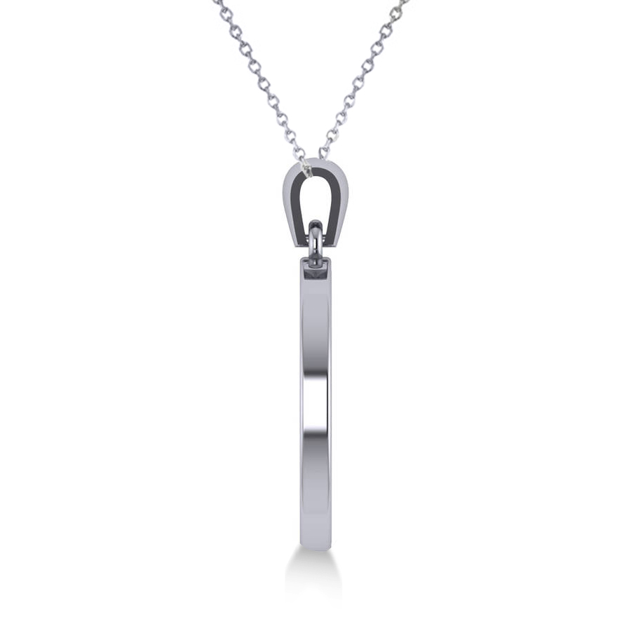 Jewish Family Tree Star of David Pendant Necklace 14k White Gold