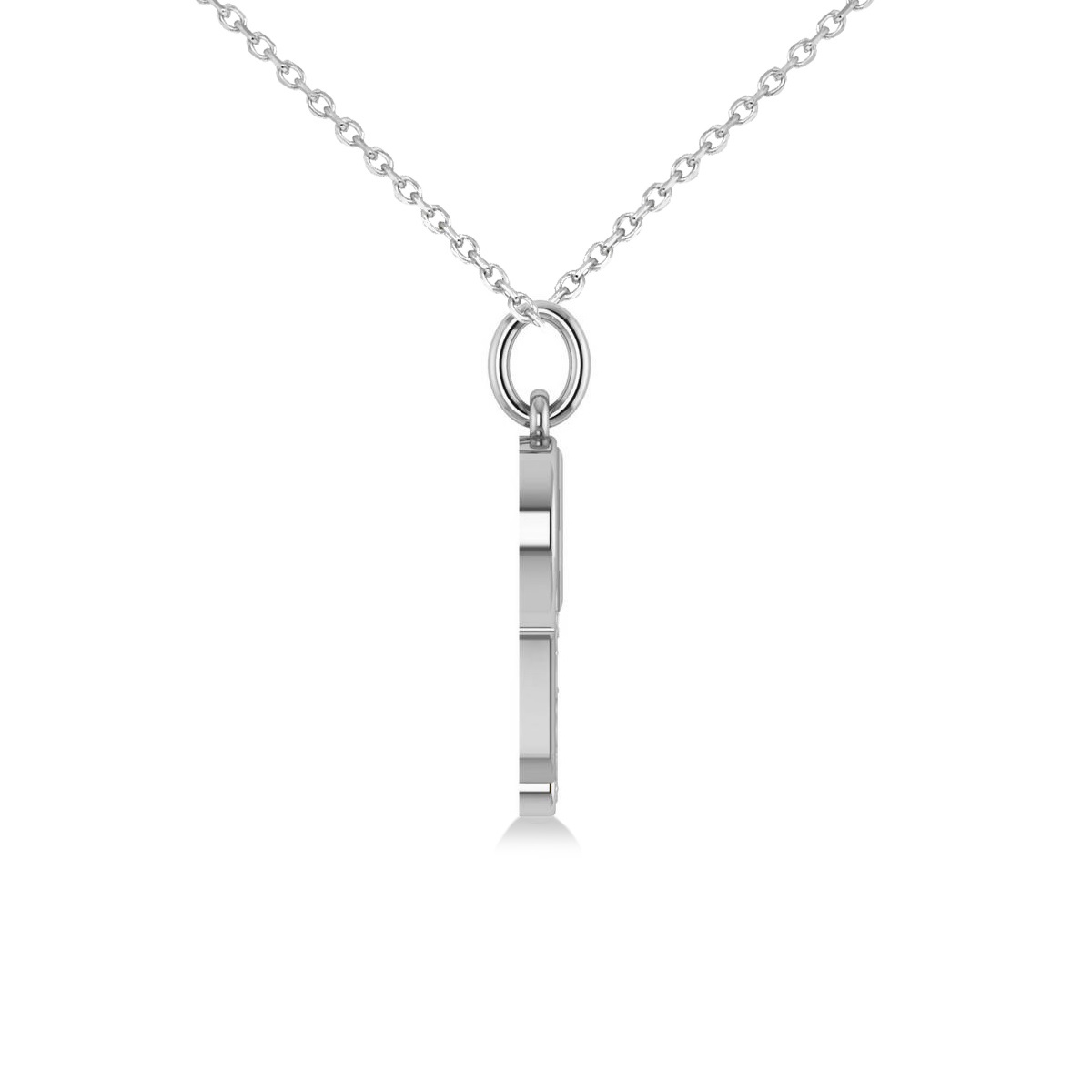 Star of David Hamsa Pendant Necklace 14k White Gold