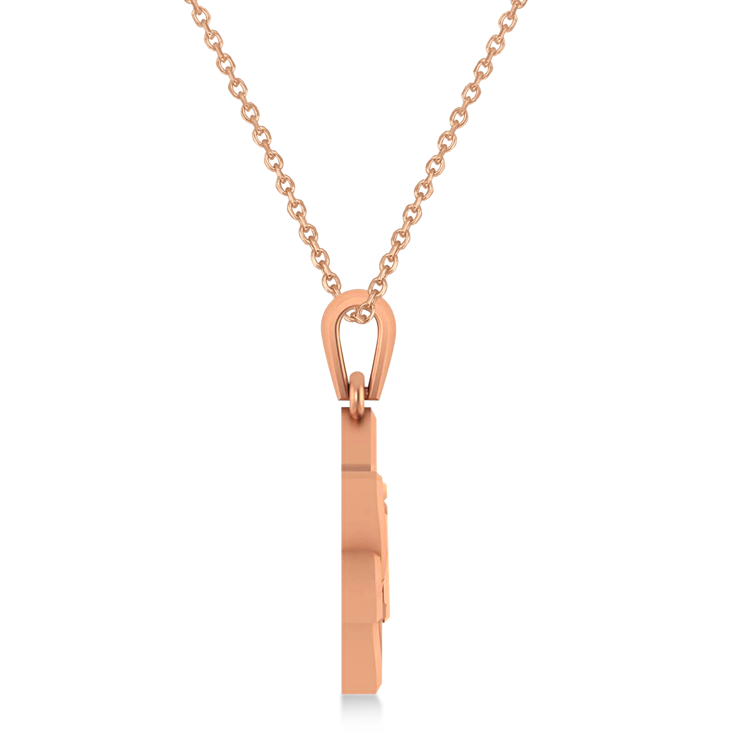 Love Jewish Star of David Pendant Necklace 14K Rose Gold